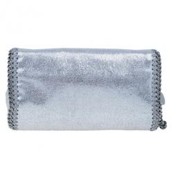 Pre Owned Stella McCartney Silver Faux Leather Falabella Clutch