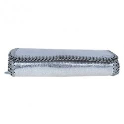 Pre Owned Stella McCartney Silver Faux Leather Falabella Clutch
