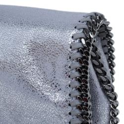 Pre Owned Stella McCartney Silver Faux Leather Falabella Clutch