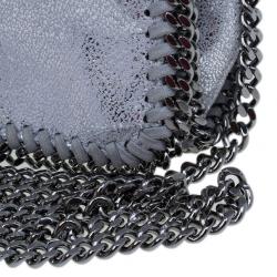 Pre Owned Stella McCartney Silver Faux Leather Falabella Clutch