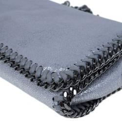 Pre Owned Stella McCartney Silver Faux Leather Falabella Clutch