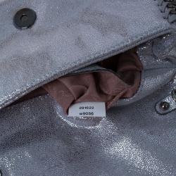 Pre Owned Stella McCartney Silver Faux Leather Falabella Clutch