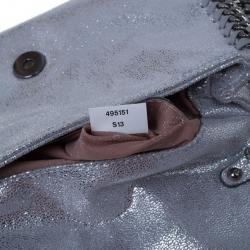 Pre Owned Stella McCartney Silver Faux Leather Falabella Clutch