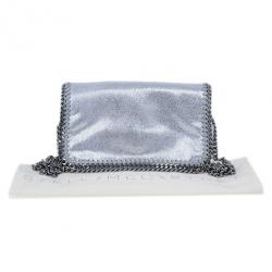 Pre Owned Stella McCartney Silver Faux Leather Falabella Clutch