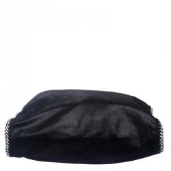 Pre Owned Stella McCartney Black Faux Leather Large Falabella Tote