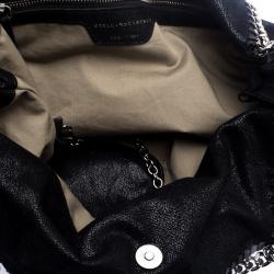 Pre Owned Stella McCartney Black Faux Leather Large Falabella Tote