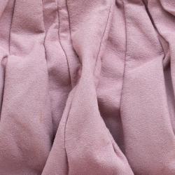 Pre Owned Stella McCartney Pink Faux Suede Pleated Shoulder Bag