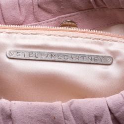 Pre Owned Stella McCartney Pink Faux Suede Pleated Shoulder Bag
