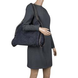 Pre Owned حقيبة يد ستيلا ماكرتني شوبر فالابيلا دنيم سوداء