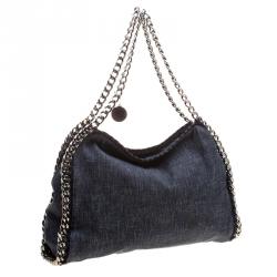 Pre Owned حقيبة يد ستيلا ماكرتني شوبر فالابيلا دنيم سوداء