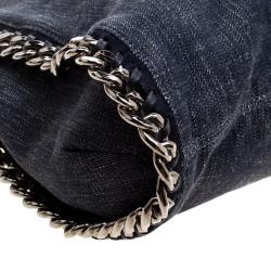 Pre Owned حقيبة يد ستيلا ماكرتني شوبر فالابيلا دنيم سوداء