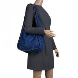 Pre Owned Stella McCartney Blue Faux Leather Falabella Hobo