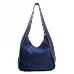 Pre Owned Stella McCartney Blue Faux Leather Falabella Hobo