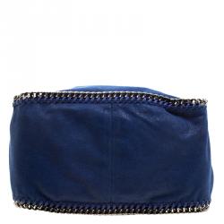 Pre Owned Stella McCartney Blue Faux Leather Falabella Hobo