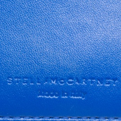 Stella McCartney Blue Faux Suede Falabella Phone Wallet On Chain