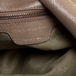 مملوكة مسبقًا Stella McCartney Dark Beige Faux Leather Falabella Fold Over Tote