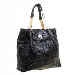 Stella McCartney Black Coated Fabric Shoulder Bag