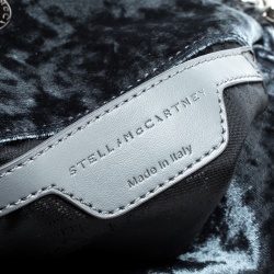 Pre Owned Stella McCartney Blue Velvet Mini Falabella Tote