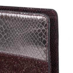 Pre Owned Stella McCartney Red Faux Leather Patchwork Oversized Waverley Clutch