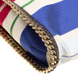 Pre Owned Stella McCartney Multicolor Striped Canvas Small Falabella Tote
