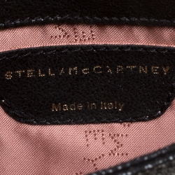 Pre Owned Stella McCartney Black Faux Leather Falabella Chain Clutch