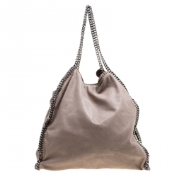 Pre Owned Stella McCartney Grey Faux Leather Large Falabella Tote