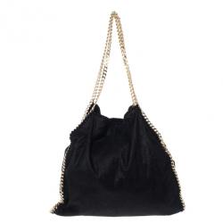 مملوكة مسبقًا Stella McCartney Black Faux Suede Falabella Shoulder Bag
