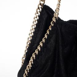 مملوكة مسبقًا Stella McCartney Black Faux Suede Falabella Shoulder Bag