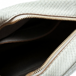 مملوكة مسبقًا  Stella McCartney Off White Faux Python Star Crossbody Bag