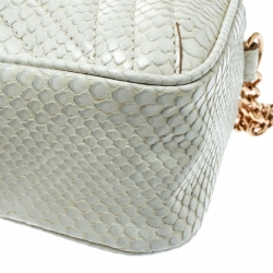مملوكة مسبقًا  Stella McCartney Off White Faux Python Star Crossbody Bag