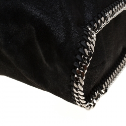 مملوكة مسبقًا Stella McCartney Black Faux Leather Large Falabella Tote