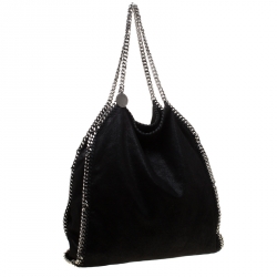 مملوكة مسبقًا Stella McCartney Black Faux Leather Large Falabella Tote