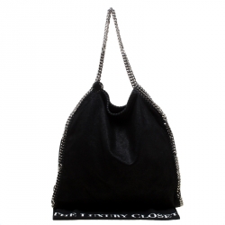 مملوكة مسبقًا Stella McCartney Black Faux Leather Large Falabella Tote
