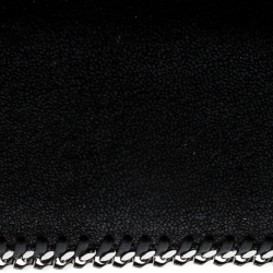 Pre Owned Stella McCartney Black Faux Leather Falabella Wallet