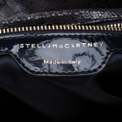 Pre Owned Stella McCartney Navy Blue Faux Leather Double Zip Clutch