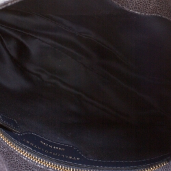 Pre Owned Stella McCartney Navy Blue Faux Leather Double Zip Clutch