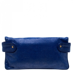 مملوكة مسبقًا Stella McCartney Blue Faux Leather Appaloosa Clutch