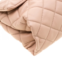 مملوكة مسبقًا Stella McCartney Beige Quilted Faux Leather Medium Beckett Chain Shoulder Bag