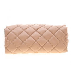 مملوكة مسبقًا Stella McCartney Beige Quilted Faux Leather Medium Beckett Chain Shoulder Bag