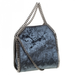 مملوكة مسبقًا حقيبة يد ستيلا مكارتني ميني فالابيلا قطيفة زرقاء