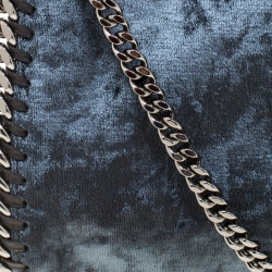 مملوكة مسبقًا حقيبة يد ستيلا مكارتني ميني فالابيلا قطيفة زرقاء