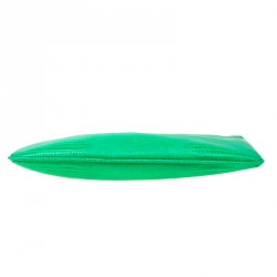 Stella McCartney Green Faux Alligator Chain Clutch