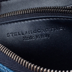 Pre Owned Stella McCartney Blue Denim Falabella Zip Around Wallet