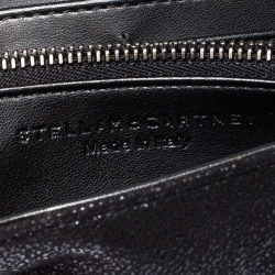 Pre Owned Stella McCartney Black Faux Leather Falabella Continental Wallet