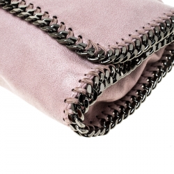 Pre Owned Stella McCartney Pale Pink Faux Leather Falabella Flap Shoulder Bag
