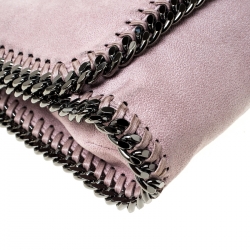 Pre Owned Stella McCartney Pale Pink Faux Leather Falabella Flap Shoulder Bag