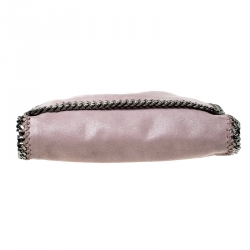 Pre Owned Stella McCartney Pale Pink Faux Leather Falabella Flap Shoulder Bag