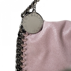 Pre Owned Stella McCartney Pale Pink Faux Leather Falabella Flap Shoulder Bag