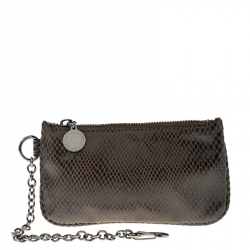 Stella McCartney Metallic Python Faux Leather Large Falabella Tote