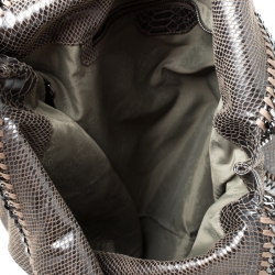 Stella McCartney Metallic Python Faux Leather Large Falabella Tote
